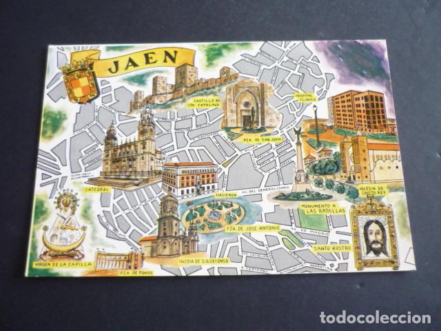 Postales: JAEN PLANO CIUDAD POSTAL - Foto 1