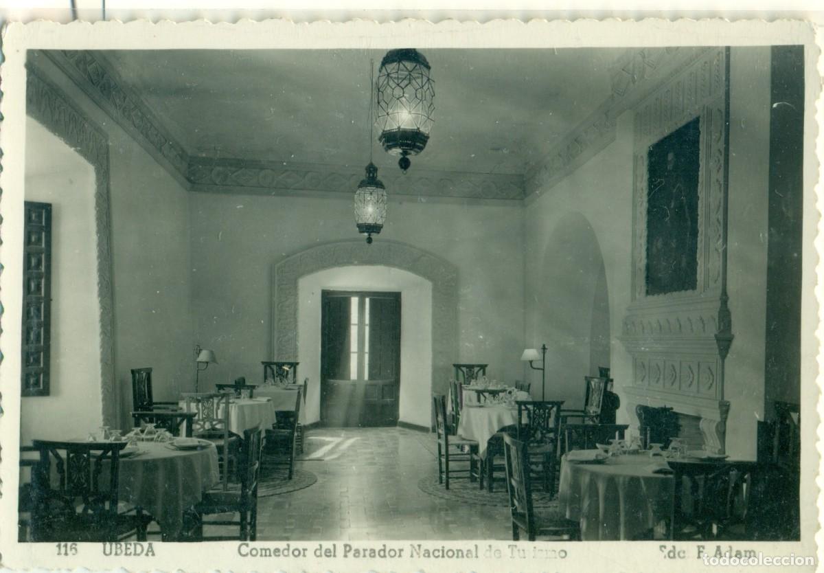 Cartes Postales: UBEDA. COMEDOR DEL PARADOR NACIONAL. HACIA 1950