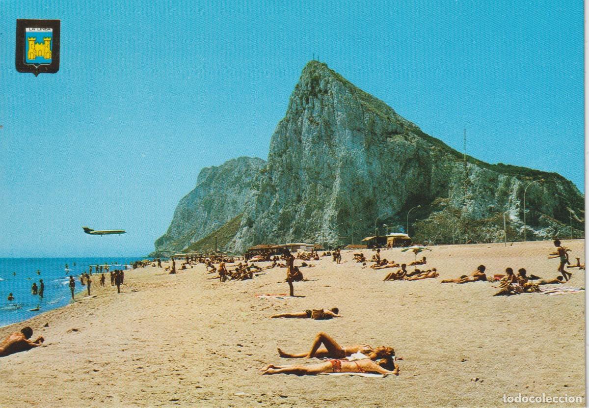 Cartes Postales: (86) LA LINEA. CADIZ. PLAYA DE LEVANTE Y PE&Ntilde;ON DE GIBRALTAR ... SIN CIRCULAR