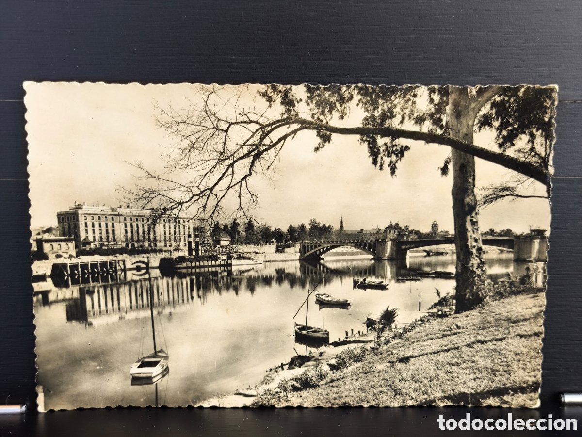Cartes Postales: Antigua postal Sevilla R&iacute;o Guadalquivir y Puente de San Telmo Ed. Heliotipia Art&iacute;stica Espa&ntilde;ola 148
