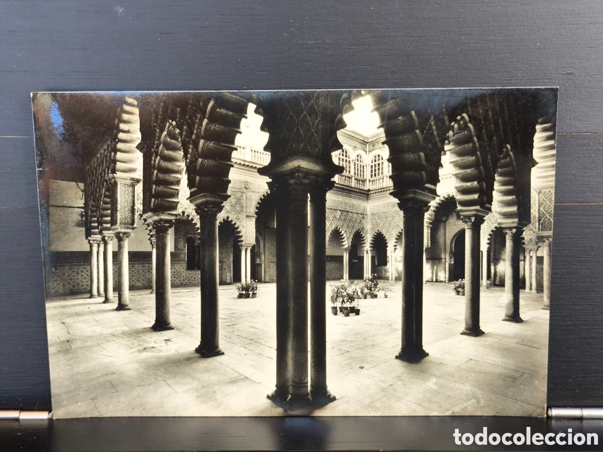 Postales: Antigua postal Sevilla El Alc&aacute;zar Patio de las Doncellas Ed. Heliotipia Art&iacute;stica Espa&ntilde;ola n&uacute;m 105