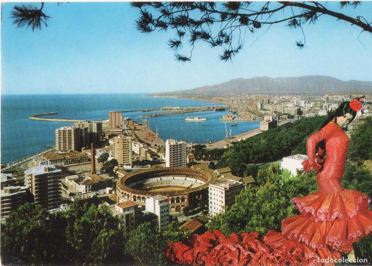 Postales: M&aacute;laga-Vista General--circulada- - Foto 1