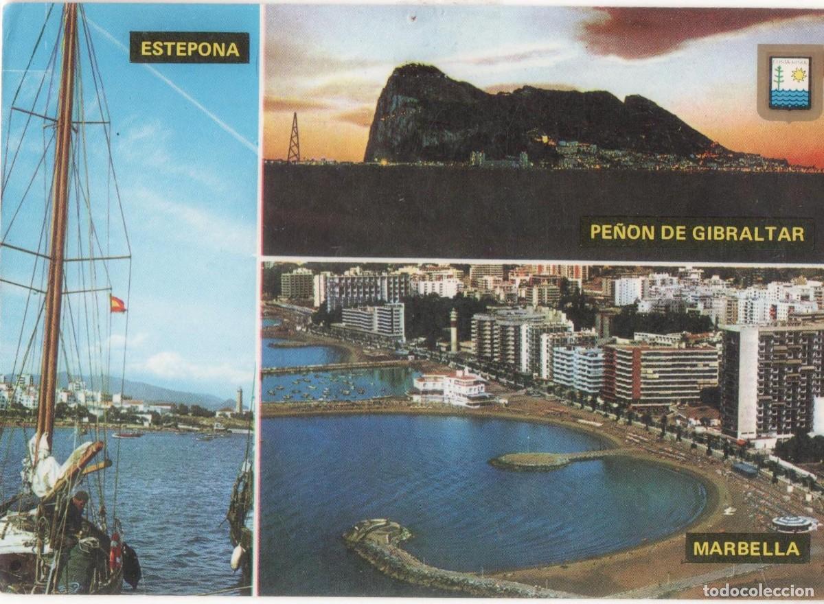Postales: M&aacute;laga-Costa del Sol-Multivista--escrita- - Foto 1