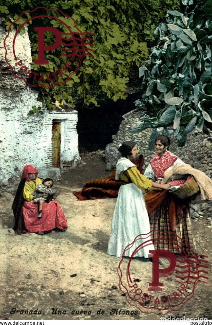 Postales: GRANADA, UNA CUEVA DE GITANOS. - Foto 1