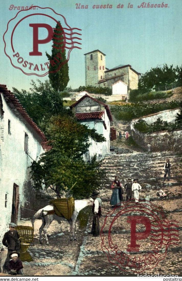 Postales: GRANADA. CUESTA DE LA ALHACABA. - Foto 1