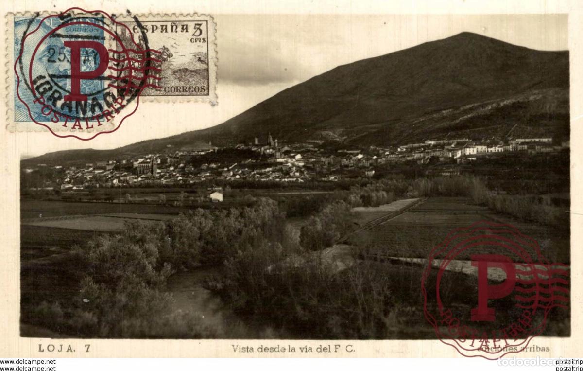 Postales: LOJA: GRANADA. VISTA DESDE LA V&Iacute;A DEL F.C.