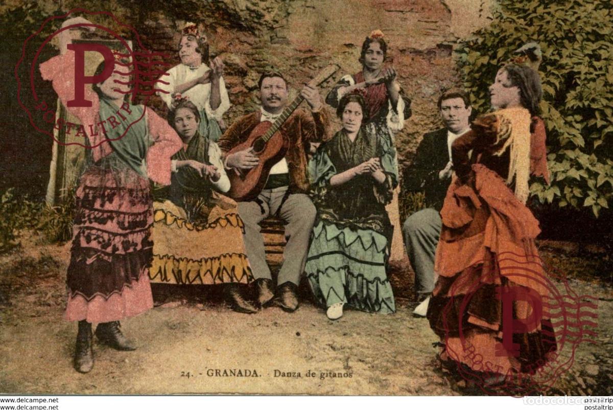 Postales: GRANADA, DANZA DE GITANOS - Foto 1