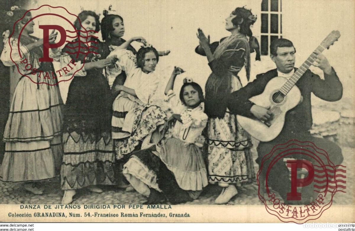 Postales: DANZA JITANOS DIRIGIDA POR PEPE AMALLA. - COLECC GRANADINA, 54. ROMAN FERNANDEZ GRANADA