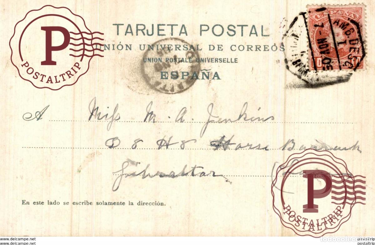 Postales: Granada - Alhambra - La Puerta de Hierro y Grupo de Jitanas Gitanas - Foto 2