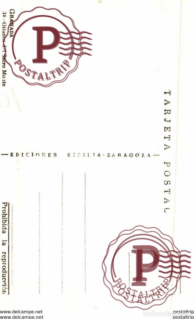 Postales: GRANADA 34 GITANOS DEL SACRO MONTE - Foto 2