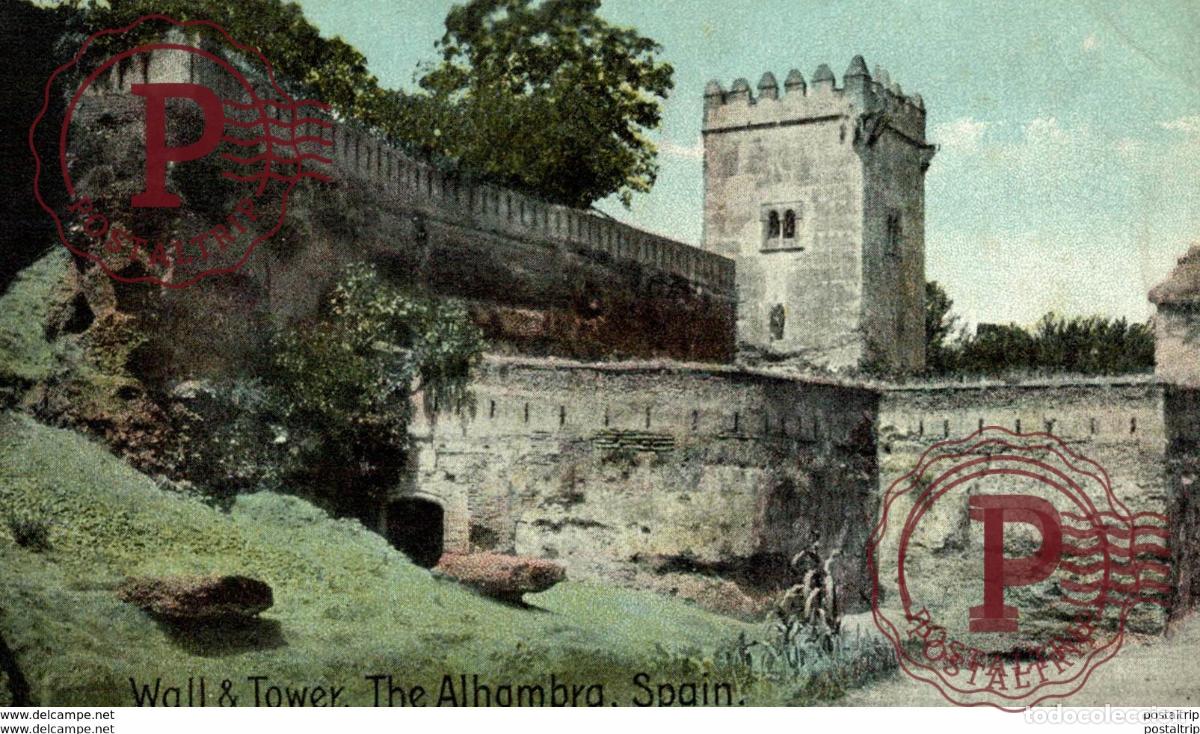 Postales: GRANADA. WALL AND TOWER. THE ALHAMBRA - Foto 1