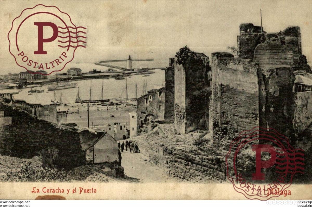 Postales: MALAGA - LA CORACHA Y EL PUERTO - Foto 1