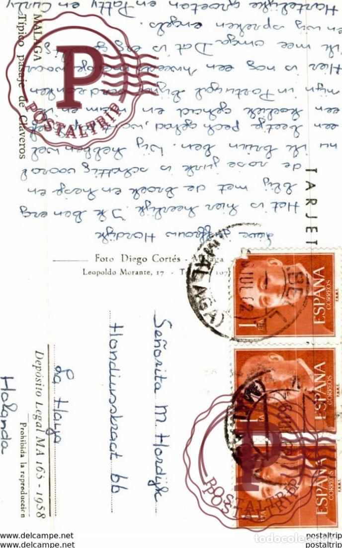 Postales: MALAGA. TIPICO PASAJE DE CLAVEROS - Foto 2