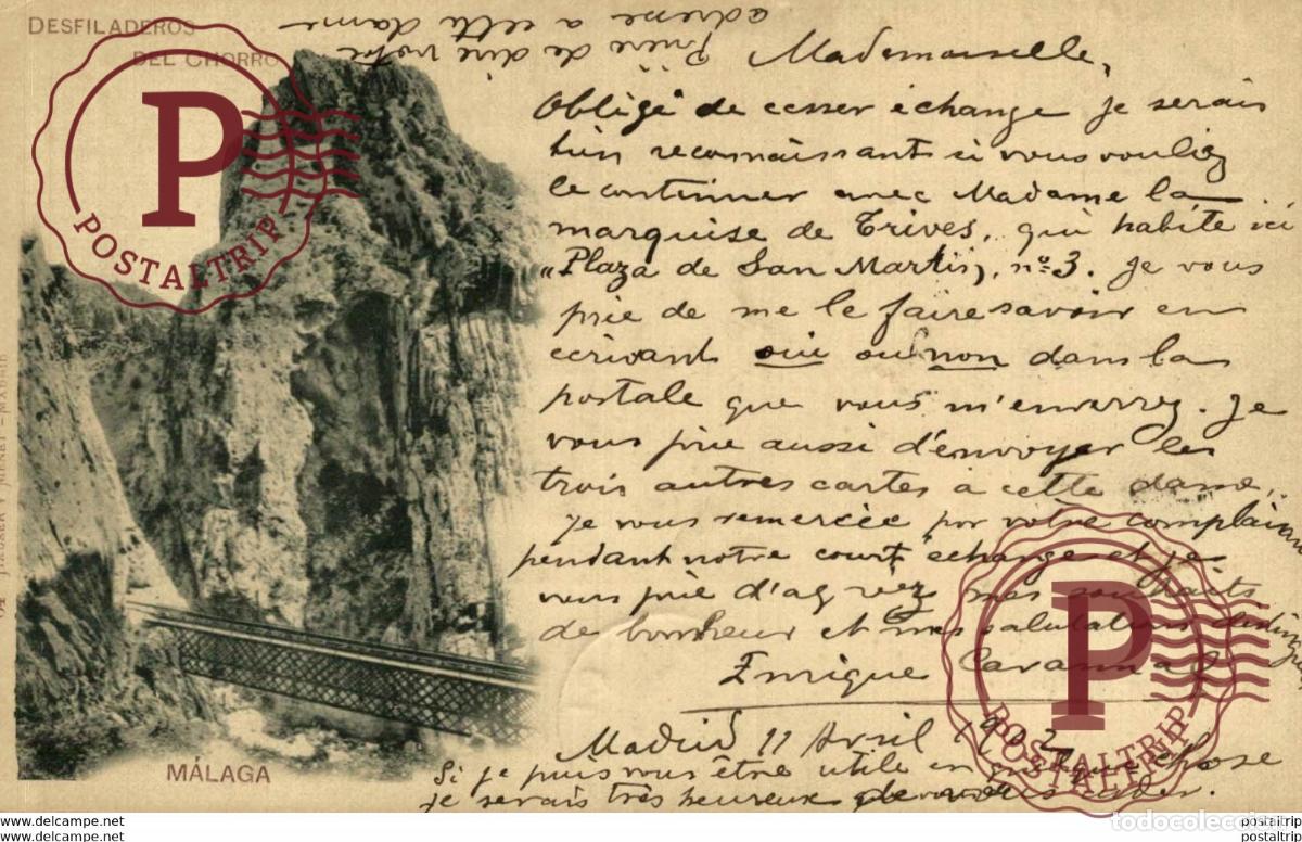 Postales: MALAGA. DESFILADEROS DEL CHORRO - Foto 1