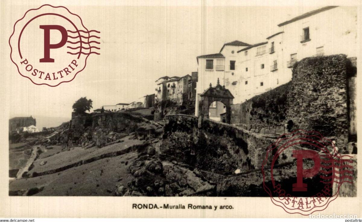 Postales: M&Aacute;LAGA. MURALLA ROMANA Y ARCO. - Foto 1