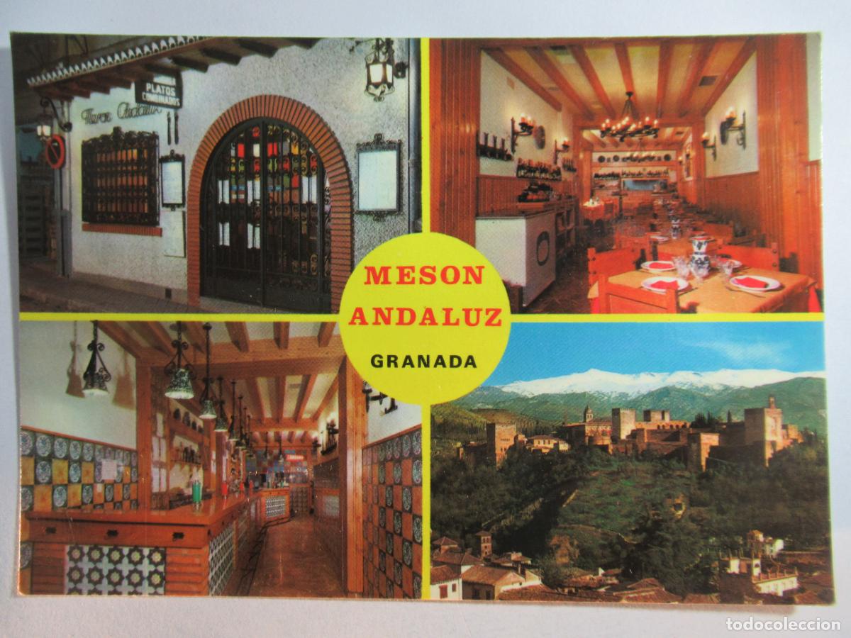 Postales: Granada - Mes&oacute;n Andaluz - Mapa en reverso - Foto 1