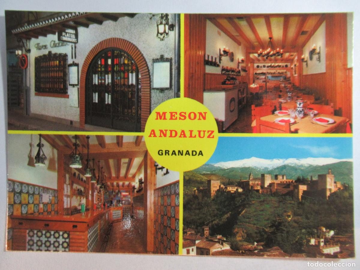 Postales: Granada - Mes&oacute;n Andaluz - Mapa en reverso - Foto 1