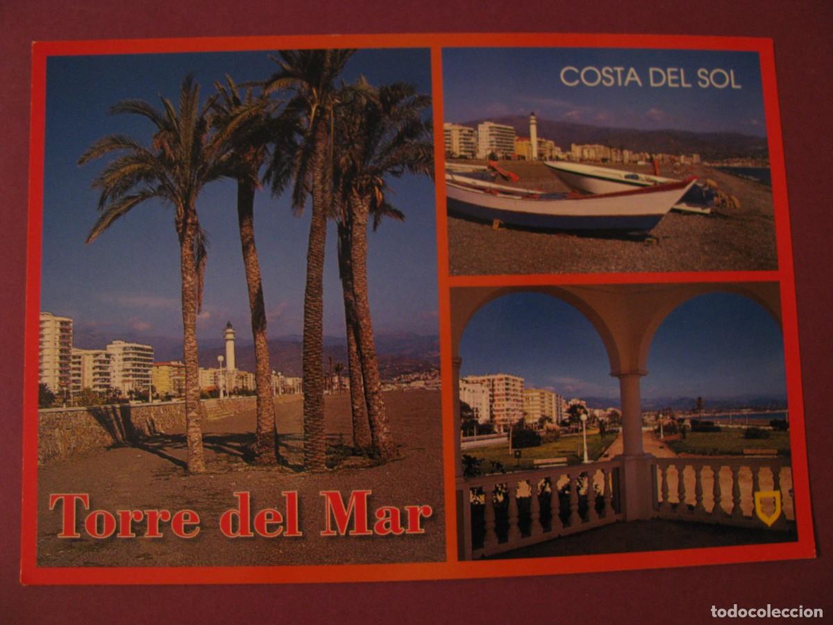 Postales: POSTAL DE TORRE DEL MAR. PLAYA Y PASEO MARITIMO. - Foto 1