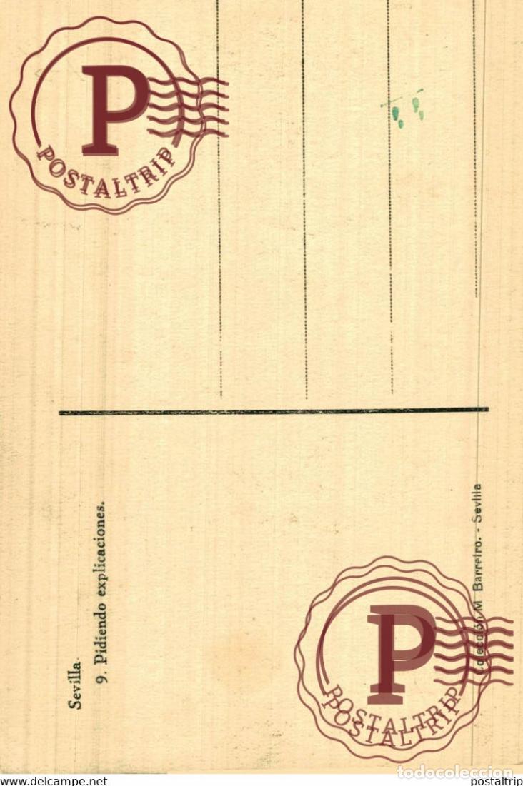 Postales: SEVILLA. PIDIENDO EXPLICACIONES. - Foto 2