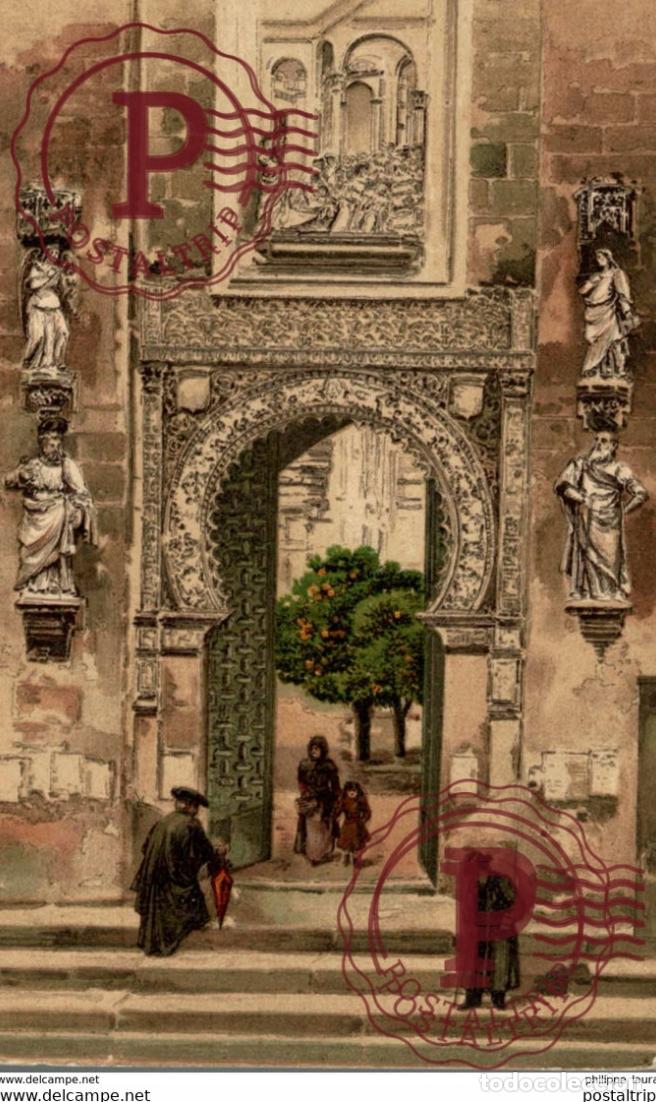 Postales: SEVILLA. CATEDRAL. PUERTA DEL PERDON - Foto 1