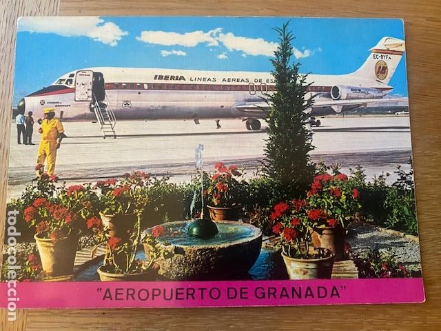 Postales: Iberia. Aeropuerto de Granada. Postal sin circular.
