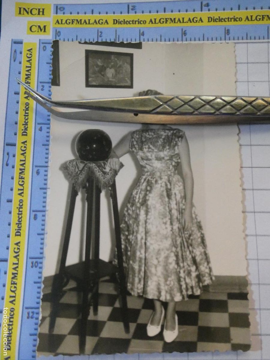 Postales: FOTO POSTAL DE M&Aacute;LAGA. LABORATORIO LOPEZ M&Aacute;LAGA A&Ntilde;O 1959. MUJER DAMA. 2422