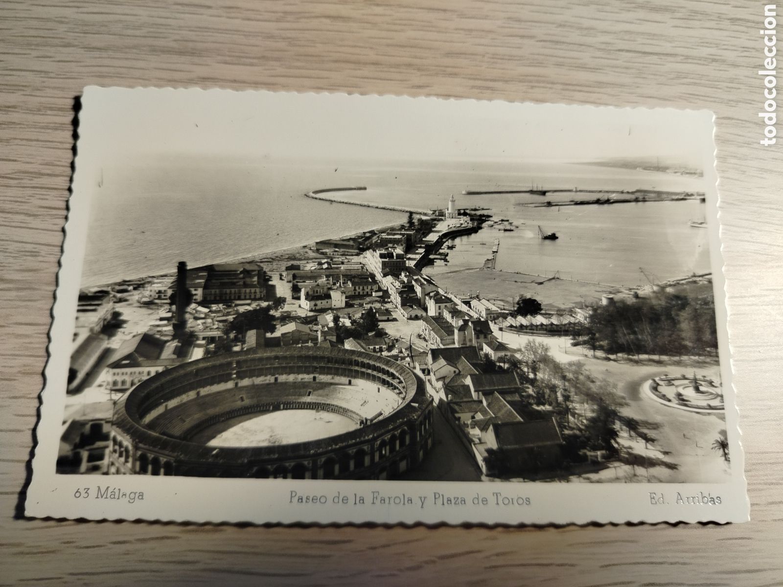 Postales: M&Aacute;LAGA - 63 PASEO DE LA FAROLA Y PLAZA DE TOROS