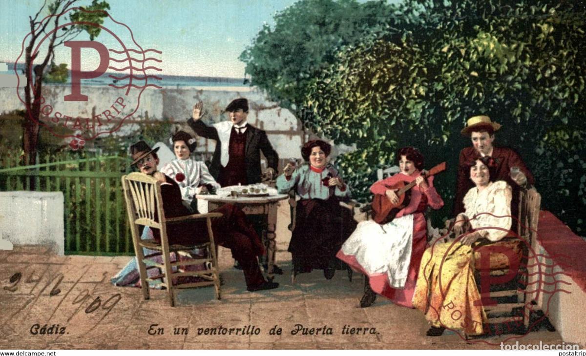 Postcards: CADIZ. EN UN VENTORRILLO DE PUERTA TIERRA