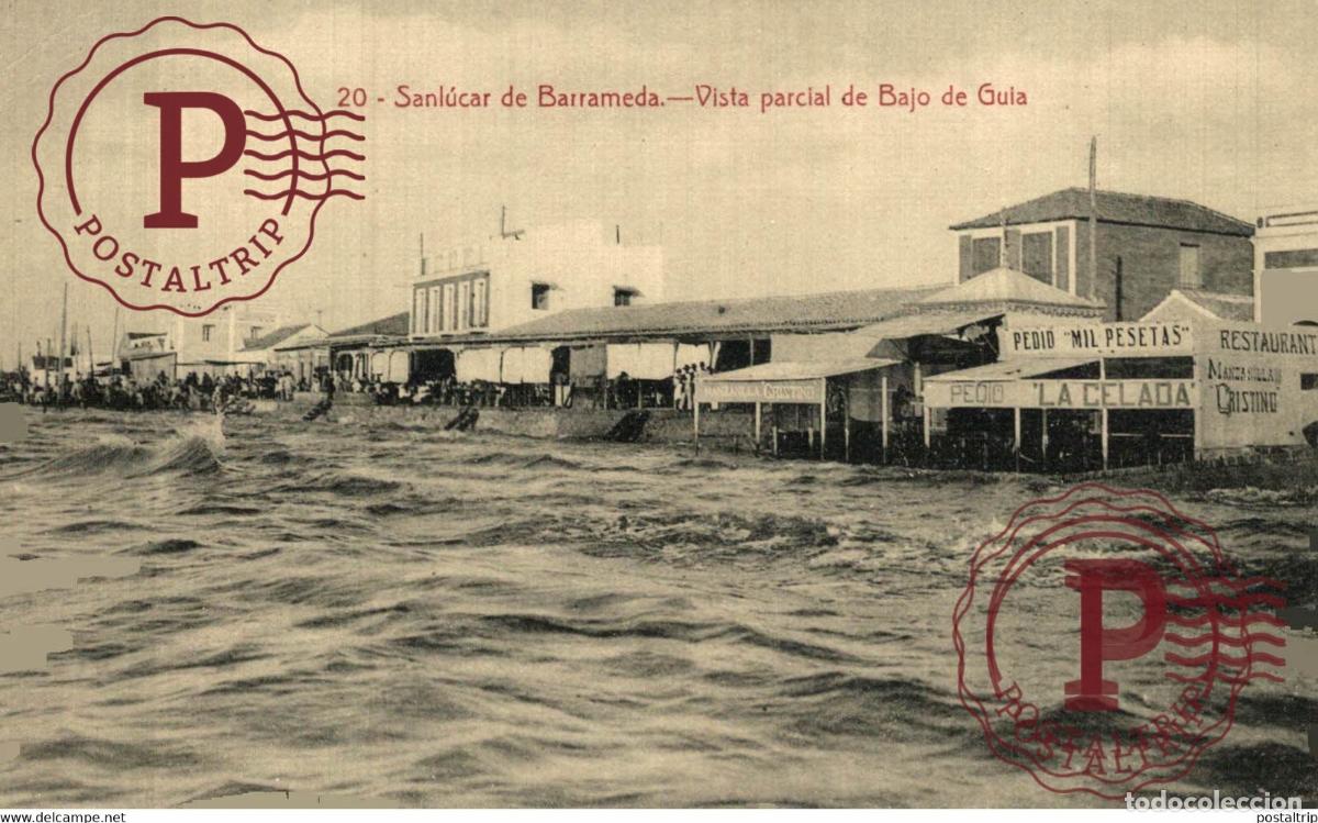 Postales: CADIZ. SANLUCAR DE BARRAMEDA. VISTA PARCIAL DE BAJO DE GUIA