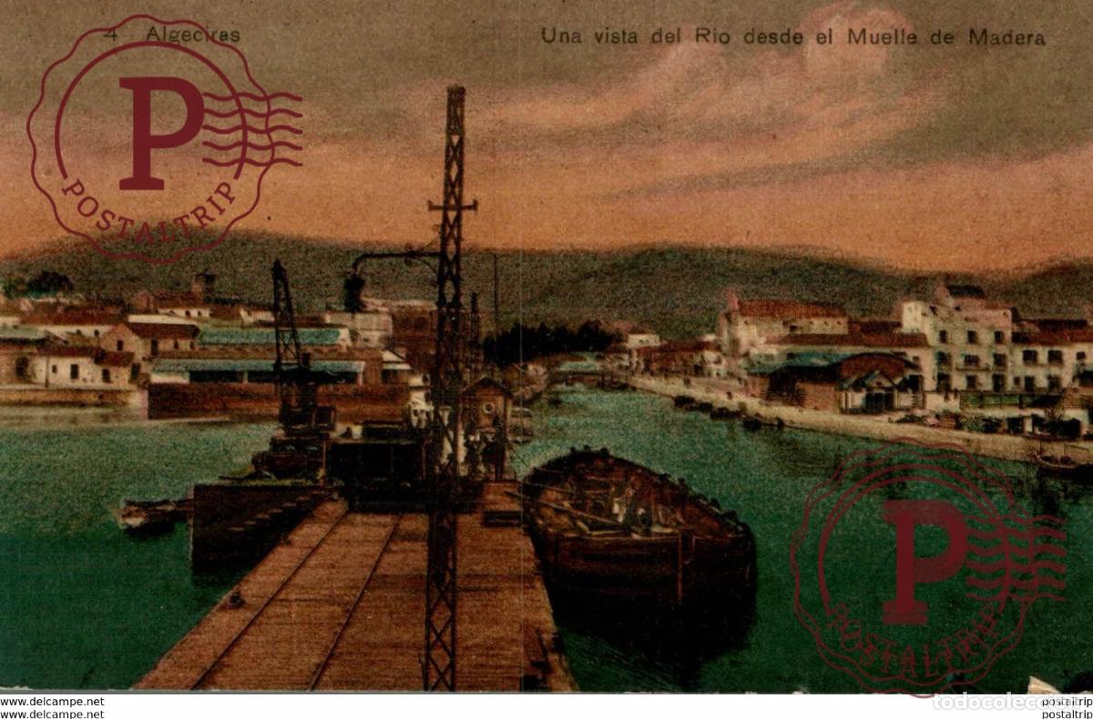 Postais: ALGECIRAS C&Aacute;DIZ.- UNA VISTA DEL RIO DESDE EL MUELLE DE MADERA