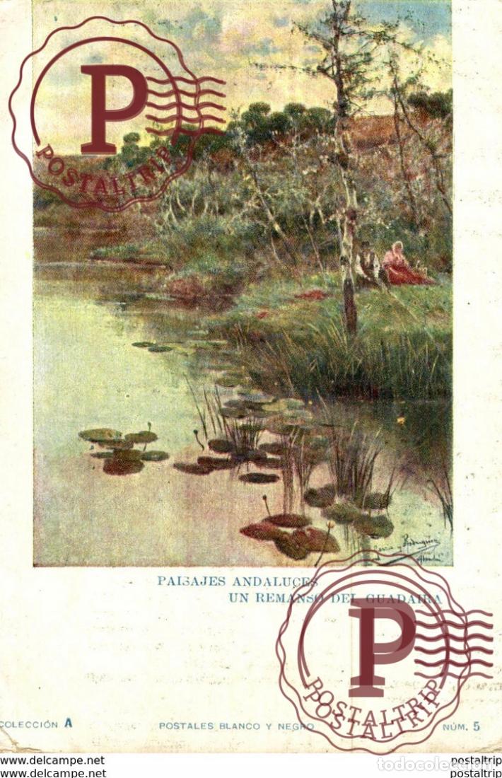 Postales: PAISAJES ANDALUCES, UN REMANSO DEL GUADAIRA , CADIZ