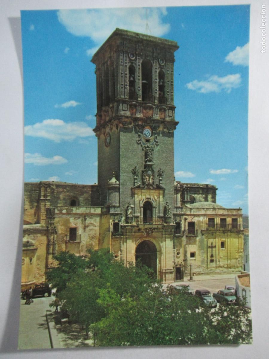 Postales: Arcos de la Frontera (C&aacute;diz) - Fachada lateral y Torre de Santa Mar&iacute;a - S/C