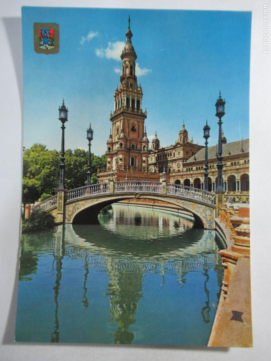 Postales: Sevilla - Estanque de la Plaza de Espa&ntilde;a - S/C