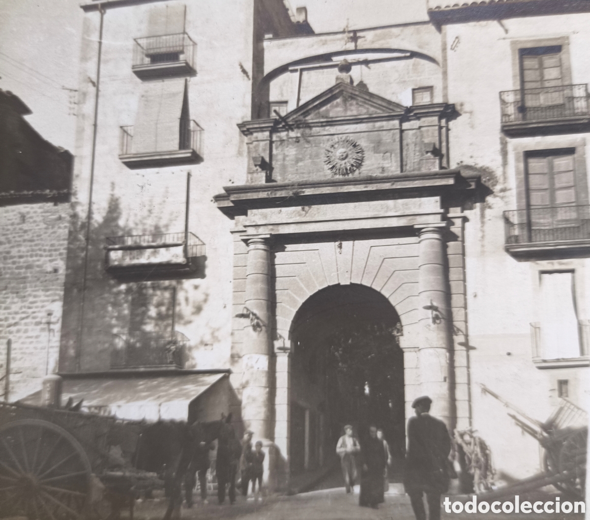 Postales: SOLSONA PORTAL DEL PONT POSTAL FOTOGR&Aacute;FICA ANIMADA LLEIDA C. 1930