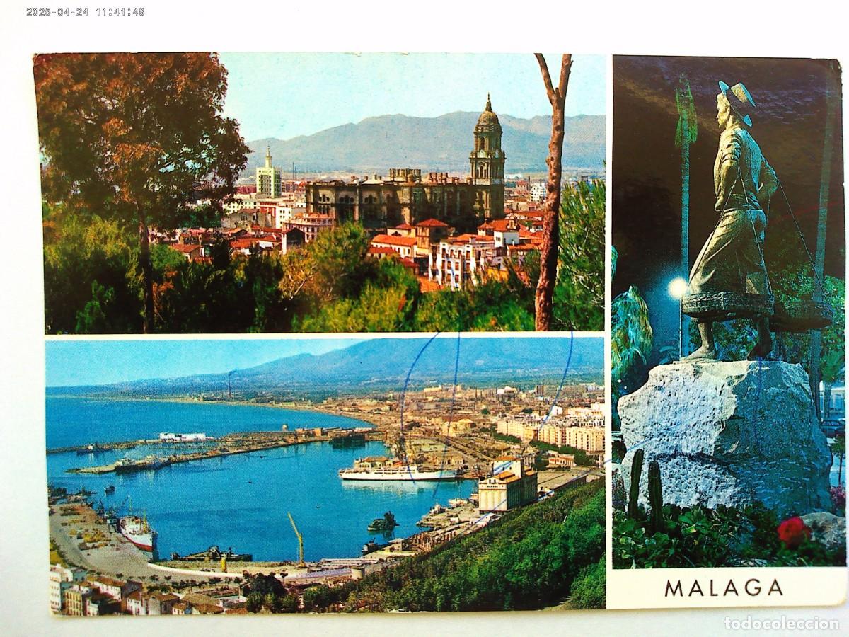 Postales: POSTAL DE MALAGA ( COSTA DEL SOL ): BELLEZAS DE LA CIUDAD . A&Ntilde;OS 60