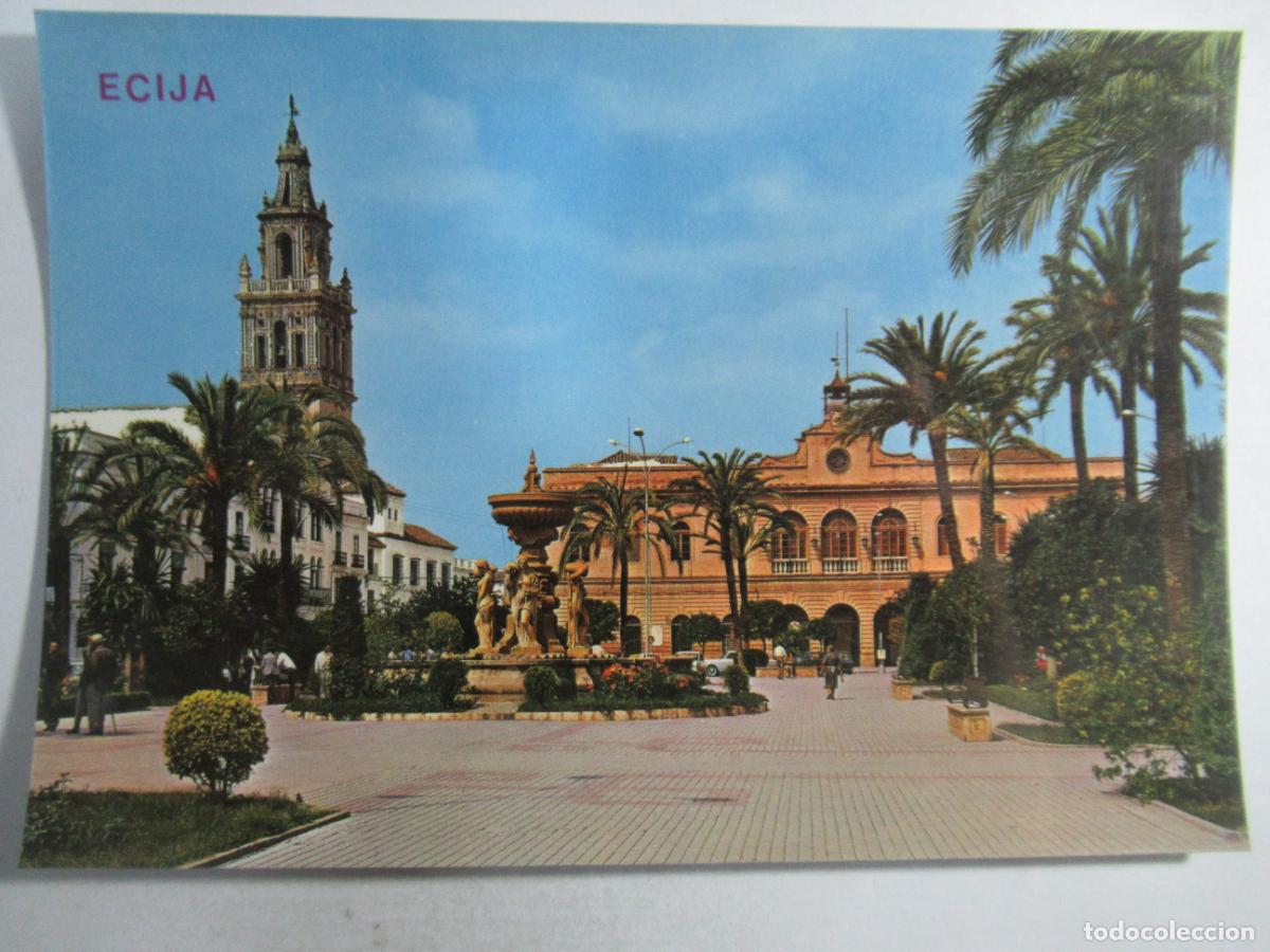 Postales: &Eacute;cija (Sevilla) - Plaza de Espa&ntilde;a - S/C