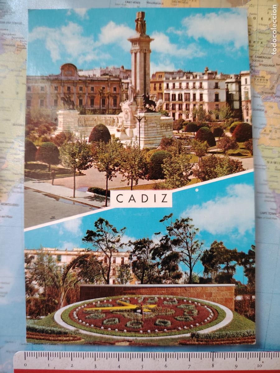 Postales: postal de varias vistas de Cadiz