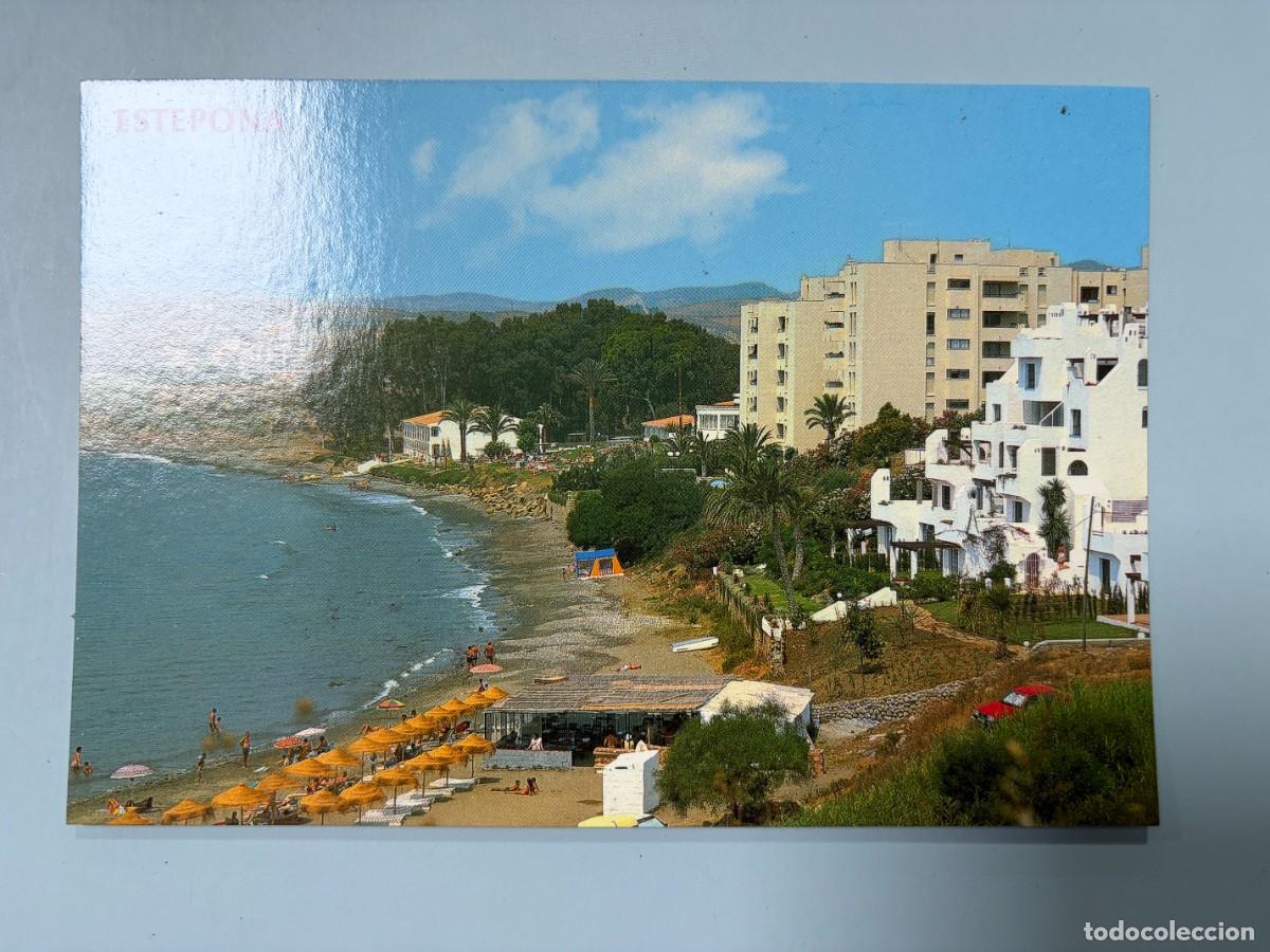 Postais: TARJETA POSTAL. M&Aacute;LAGA. 63.- ESTEPONA. COSTA DEL SOL. URBANIZACI&Oacute;N Y PLAYA. EDICIONES ARRIBAS