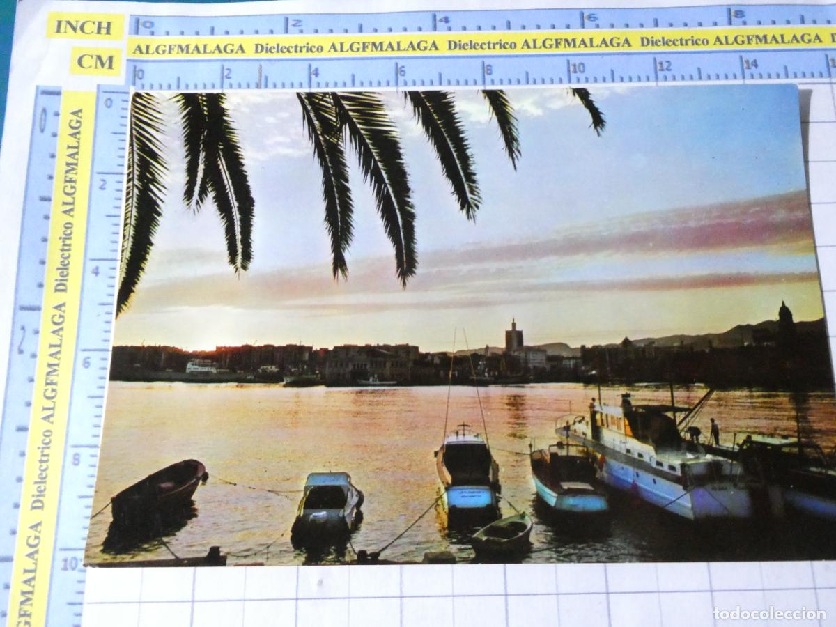 Postales: POSTAL DE M&Aacute;LAGA. A&Ntilde;O 1964. ATARDECER EN EL PUERTO 1025 BEASCOA. 2931