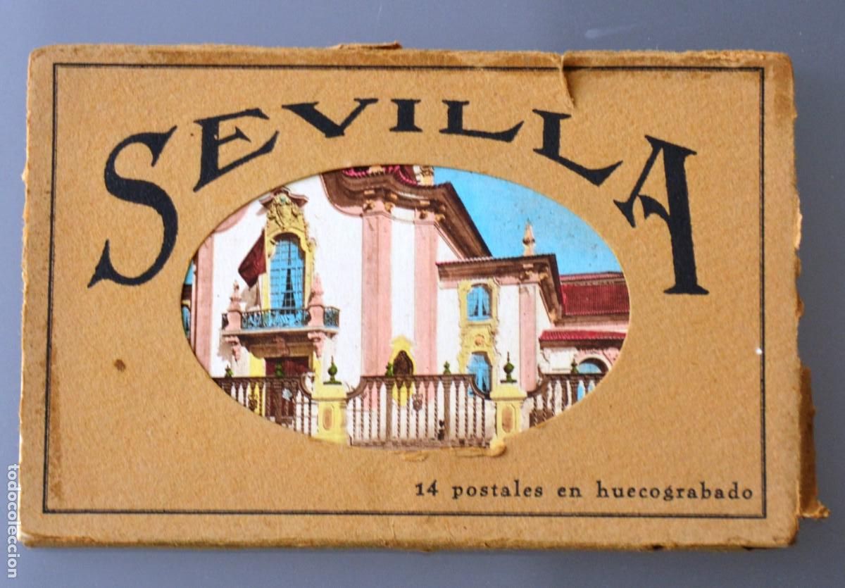Postales: BLOK POSTAL SEVILLA 14 POSTALES COLOREADAS EN HUECOGRABADO MUMBR&Uacute; (BARCELONA)