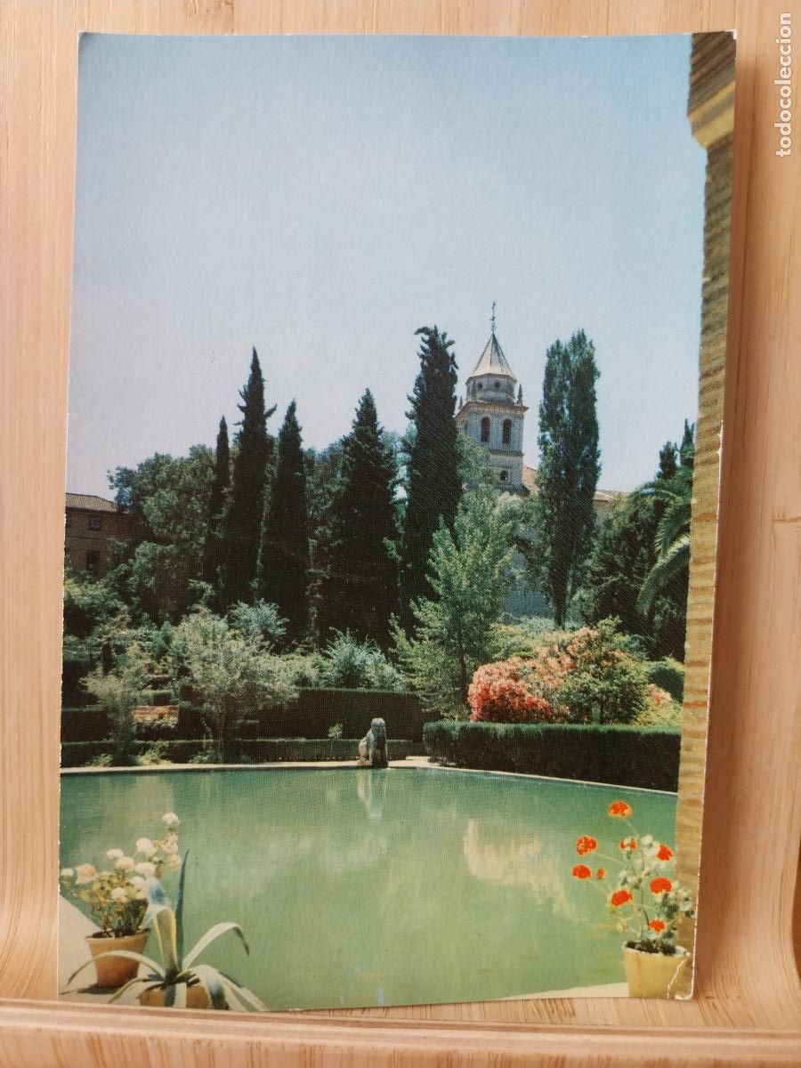 Postales: GRANADA SANTA MARIA DE LA ALHAMBRA EL PARTAL ED VALDIVIESO B 135 ESCRITA A&Ntilde;O 1958 ORIGINAL