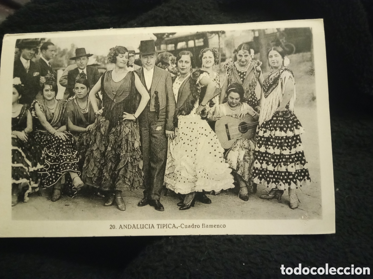 Postales: Antigua postal fotogr&aacute;fica, Cuadro Flamenco