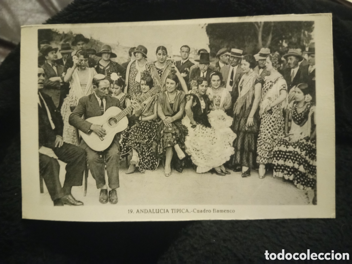 Postales: Antigua postal fotogr&aacute;fica, Cuadro Flamenco