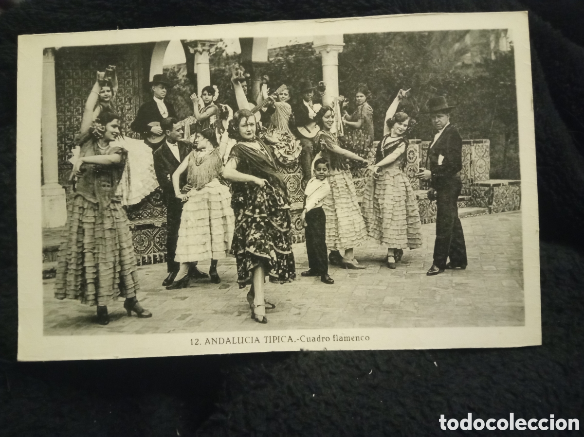Postales: Antigua postal fotogr&aacute;fica, Cuadro Flamenco