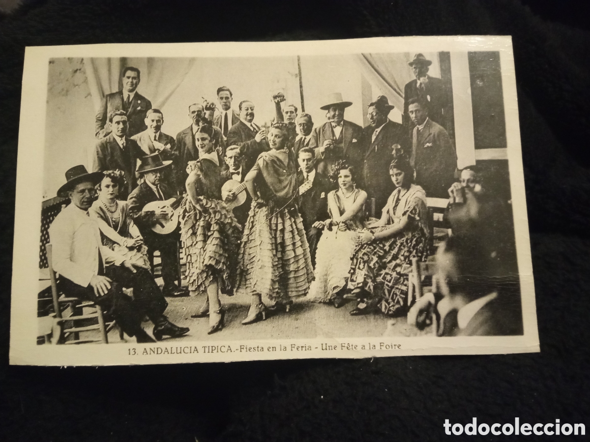 Postales: Antigua postal fotogr&aacute;fica, Fiesta en la feria