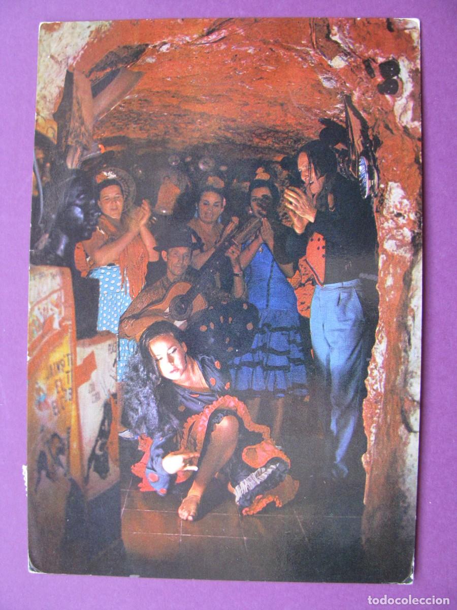 Postales: POSTAL DE GRANADA. CUEVAS ESTUDIO ARTE GITANO. ZERKOWITZ. CIRCULADA - Foto 1