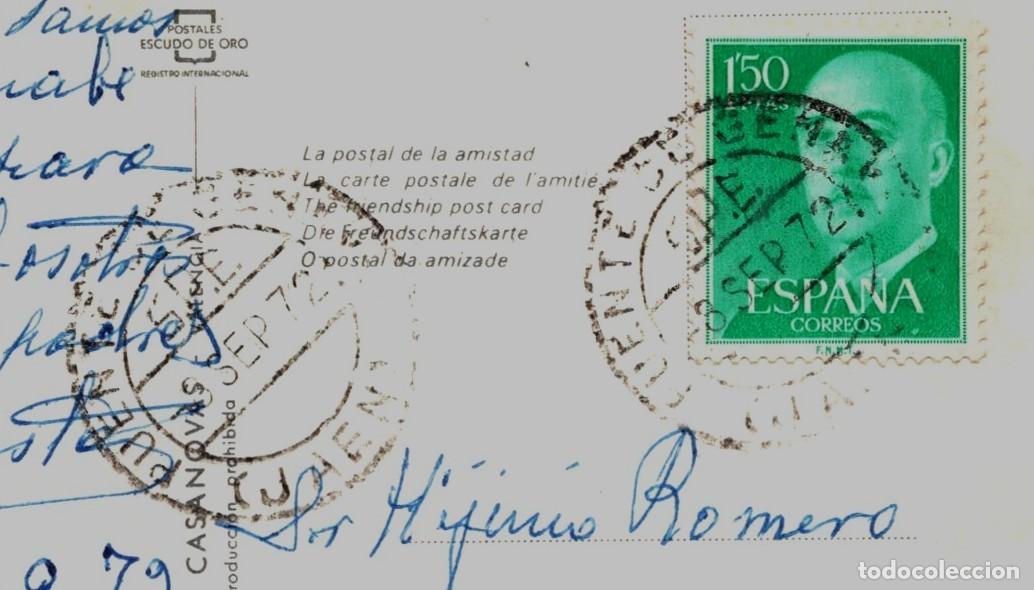 Postales: Cazorla (Ja&eacute;n) - Plaza del General&iacute;simo - Marcofilia: S.P.E. Puente de G&eacute;nave - 8 SEP 72 - (Ja&eacute;n)