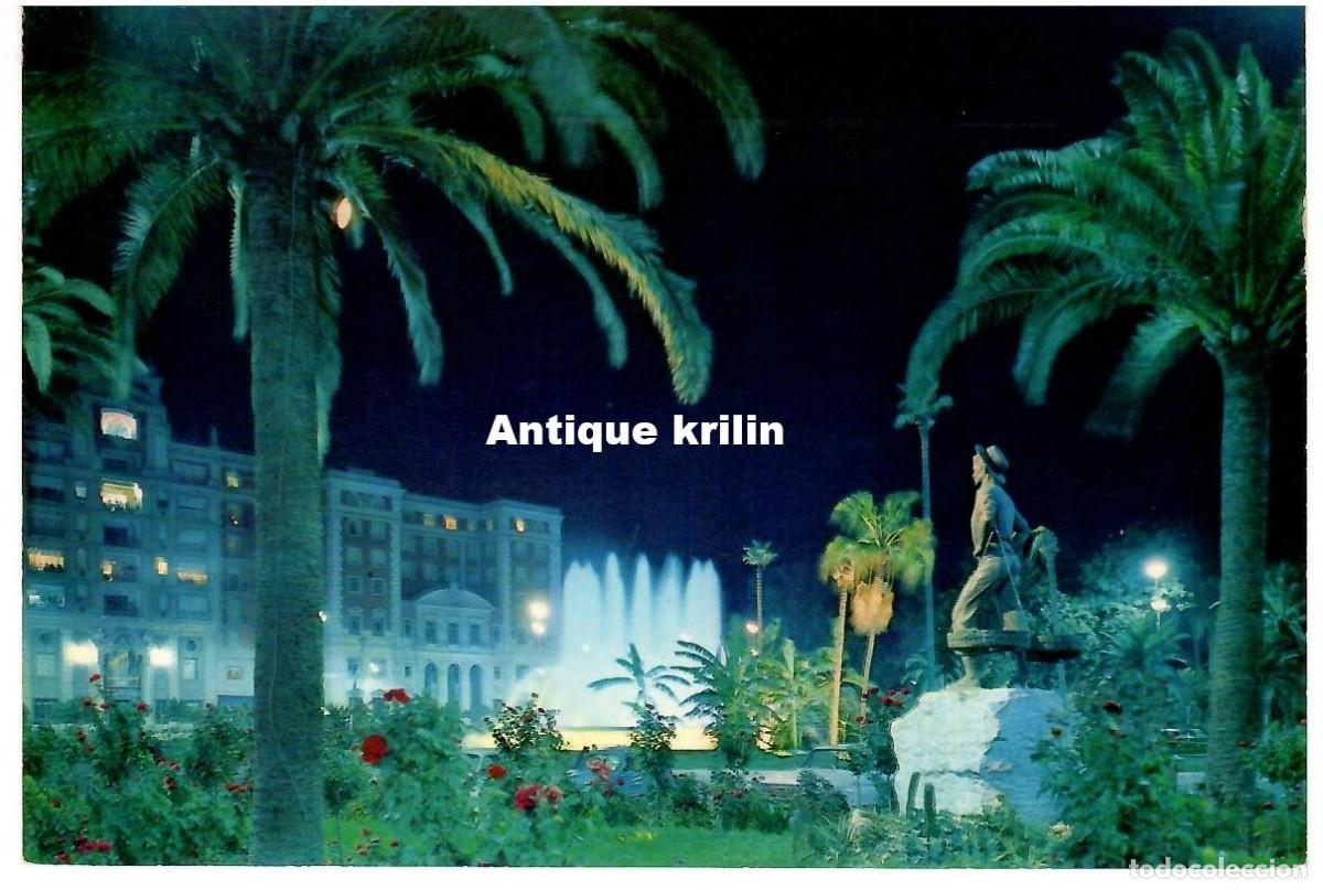 Postales: MALAGA N&ordm; 1098 FUENTE MARINA , JARDINES Y ESTATUA CENACHERO / BEASCOA / FRANQUEADA