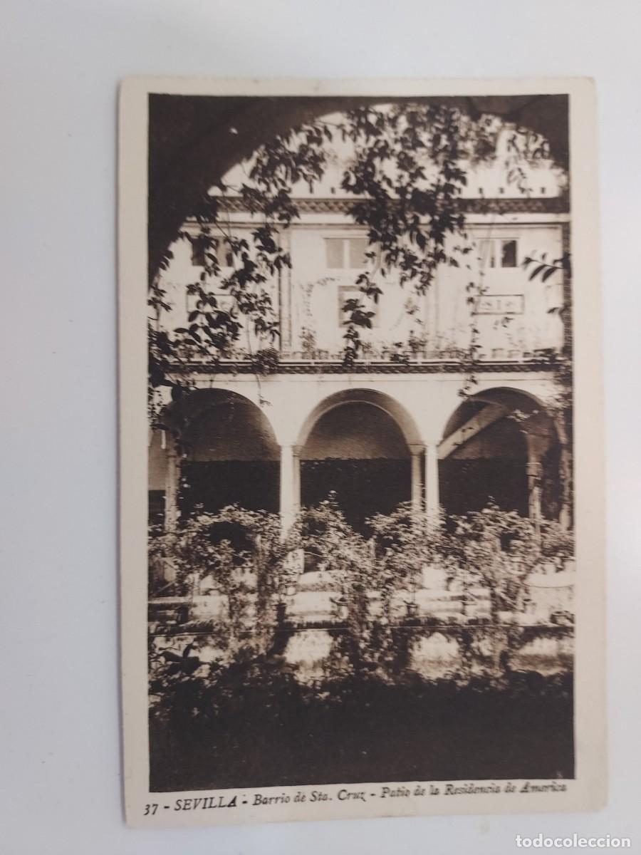 Postales: POSTAL SEVILLA BARRIO DE SANTA CRUZ PATIO DE LA RESIDENCIA DE AMERICA. SIN CIRCULAR. ROISIN