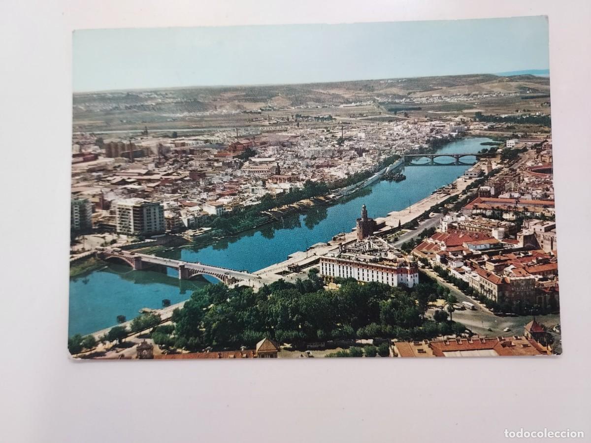 Postales: POSTAL SEVILLA VISTA AEREA. 1963. CIRCULADA